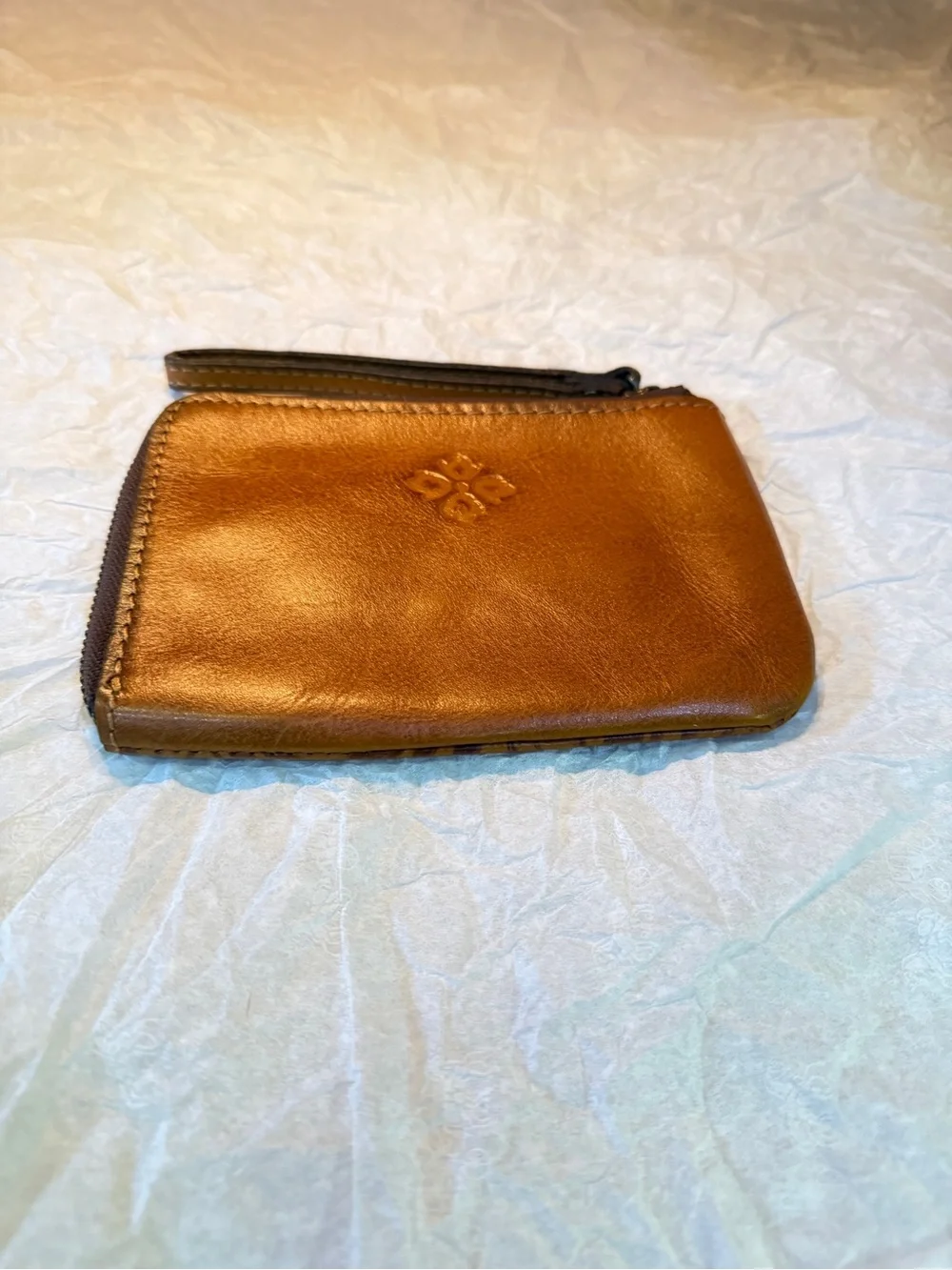 Patricia Nash Florence St. Croce zippered tooled leather wristlet